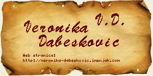 Veronika Dabesković vizit kartica